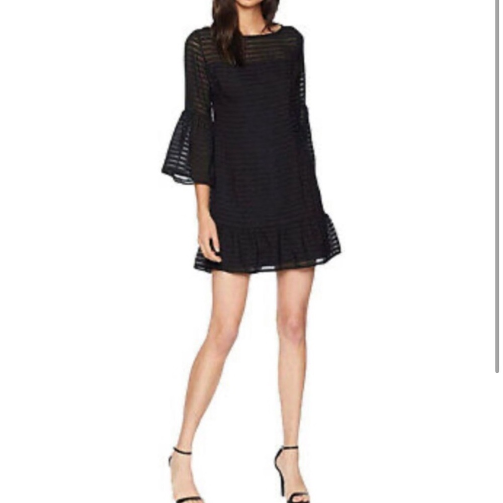 BB Dakota Black Cold Shoulder Bell Sleeve Dress NWT